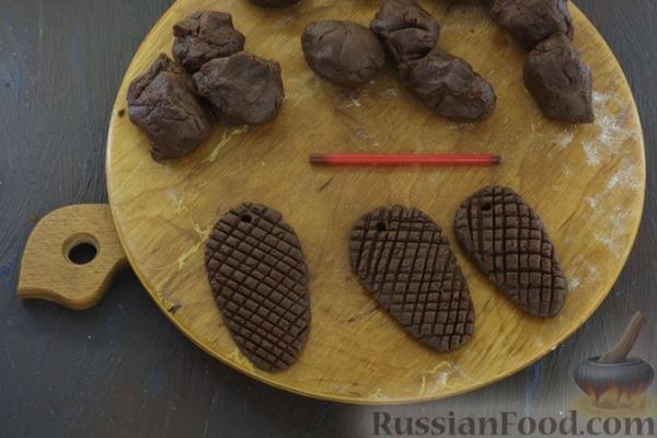 Песочное печенье "Шишки" с какао