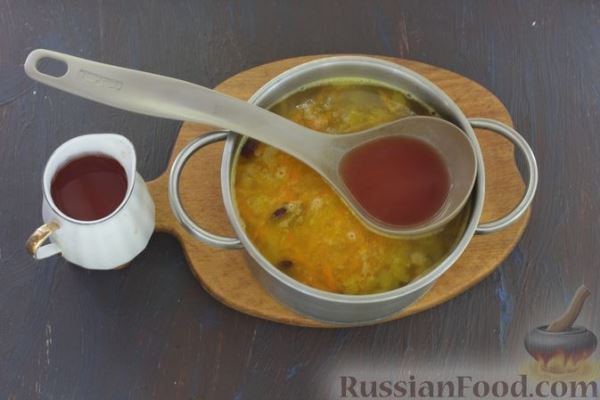 Фасолевый суп с томатным соком
