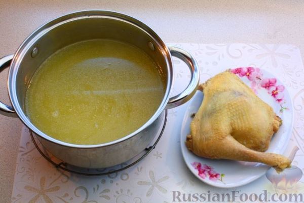 Куриный суп с лапшой из лаваша