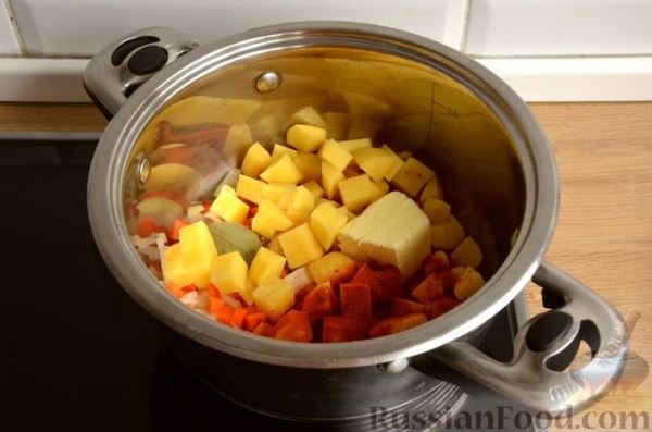 Рисовый суп с овощами (на сливочном масле)